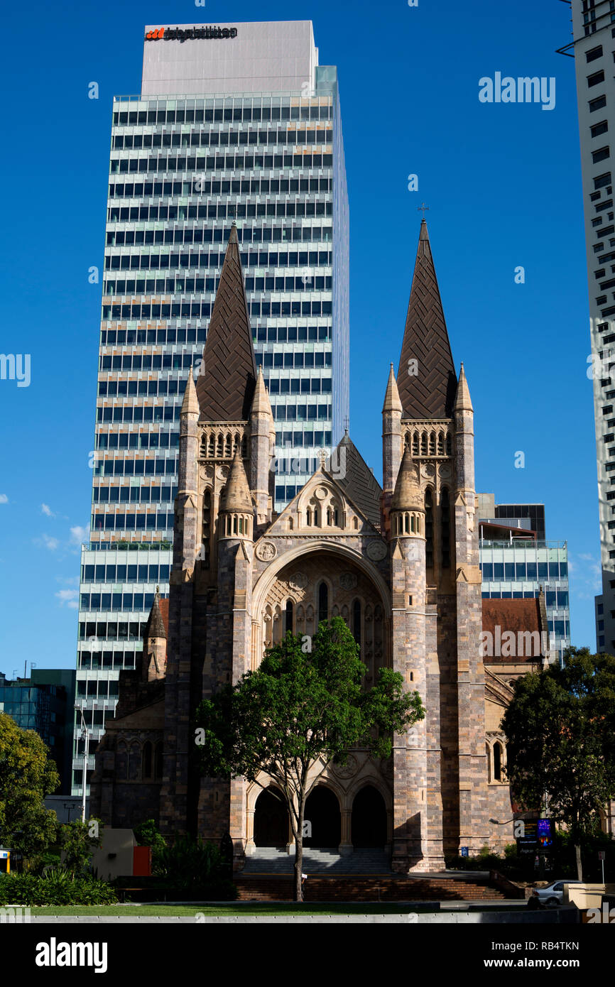 St. John`s Cathedral, Brisbane, Queensland, Australia Stock Photo